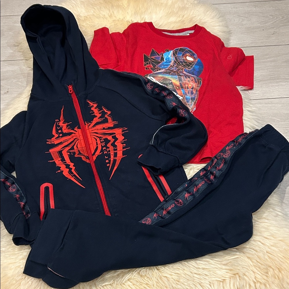 Marvel Kids Matching Hoodie & Jogger Set - Red and Black